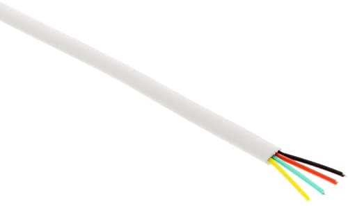 InLine 69981C Modularkabel, 4adrig Flachband weiß, 100m Ring