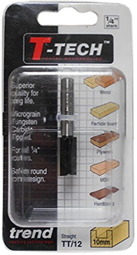 Trend T-Tech Straight 2 Flute Router Cutter TT/12 x 1/4TC
