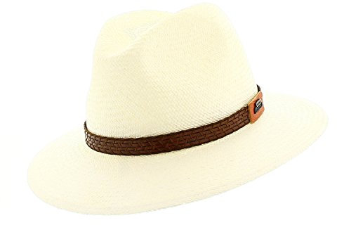 votrechapeau - Panama - Paille Brisa - Chapeau Fedora - Bord baissé - Tour de tête 55