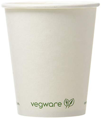Vegware LV-6 Hot Cup, 6 oz., White (Pack of 50)