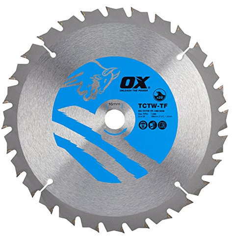 OX Wood Cutting Thin Kerf Circular Saw Blade 190/16mm, 28 Teeth ATB