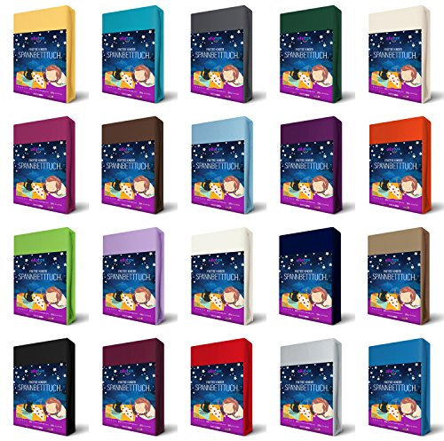 EllaTex FROTTEE Kinder Spannbettlaken 70 x 140 cm für Kinderbett/Babybett, in Farbe: Anthrazit-Grau