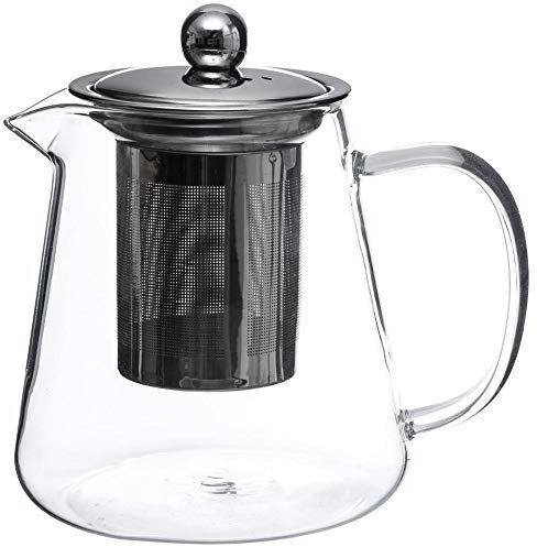 Secret de Gourmet - Glasteekanne 80cl - Teekanne 80CL, Glas, Edelstahl, Abmessungen L. 15,5 x l. 12 x H. 15 cm