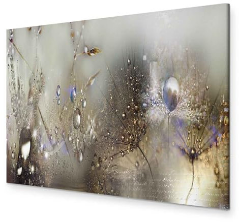murando - Leinwandbild Blumen Natur grau, Schlafzimmer, Wohnzimmer, modern