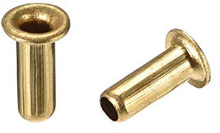 sourcing map 200 Stk. Durchgangsloch Kupfer Hohlnieten Ösen Leiterplatte PCB 3mmx8mm Golden