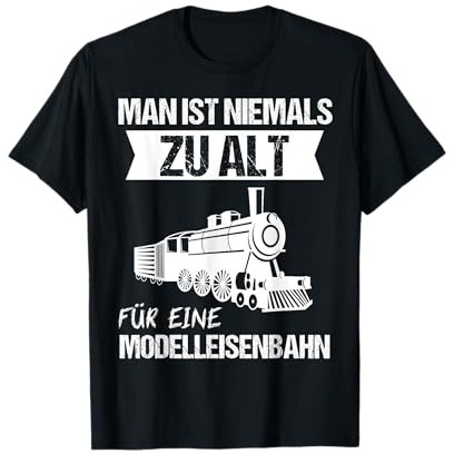 Eisenbahner Modelleisenbahn Spruch fr Erwachsene - Herren T-Shirt Schwarz S - Lokomotiv-Design - Kurzarm - Klassische Passform - Geschenk fr Eisenbahn-Enthusiasten