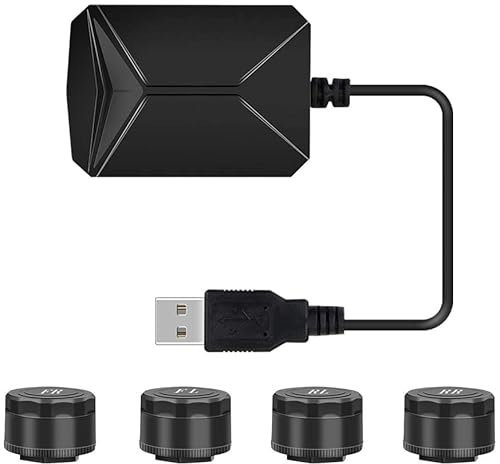 LeHang Reifendruckkontrollsystem USB TPMS Externe Sensoren kompatibel mit Android Car Navigation Display (extern)