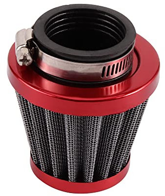 WOOSTAR 38mm Aluminium Luftfilter Ersatz für XR50 CRF50 QMB139 SDG SSR GY6 50ccm 70ccm 90ccm 110ccm 125ccm Off-Road Motorrad ATV Quad Go Kart Pit Dirtbike Moped Roller Rot