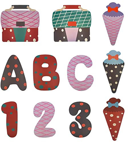 Oblique Unique® Konfetti Schule Mix Schulranzen Zuckertüten ABC 123 Motiv für Schuleinführung Einschulung Schulanfang von Jungs und Mädchen