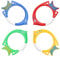 TOPWAYS Tauchspielzeug Pool Spielzeug, Tauchringe, Tauchtorpedo zum Schwimmen, Unterwasser-Pooltraining, Schwimmbad Sommerpool Schwimmspielzeug (Fischring)