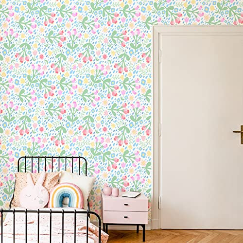 Tapete Gras Grün Gelb Vliestapete Klebefolie Möbel Leicht Abzuziehen Selbstklebende Tapete Schlafzimmer Küchenrückwand Tapete Selbstklebend for Living Room 53x122cm