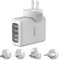 VOOMY Universal Reiseadapter mit 4 USB Ports - Weltweiter Reisestecker für 170+ Länder, Ideal für Reisen in USA, Europa, Australien, inklusive England, Thailand, Indien - Multi-Steckdosenadapter