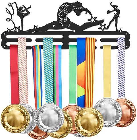 SUPERDANT Medaglia di Ginnastica Gancio Display Mandala Design Rack da Parete Cornice Scaffale Premi Nastro Ginnastica Ritmica Porto Espositore può Sopportare 10-15 kg Regalo per Gli Atleti