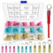 YIXISI 90 Stücke Schrumpf Draht Stecker Set, Schrumpfschlauch Steckverbinder, Elektrische Crimpverbinder, Kabelschuhe, Ring Connectors, 22-10 AWG