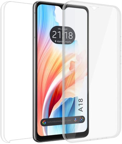 Tumundosmartphone Custodia doppia trasparente Pc + TPU Full Body 360 per OPPO A18