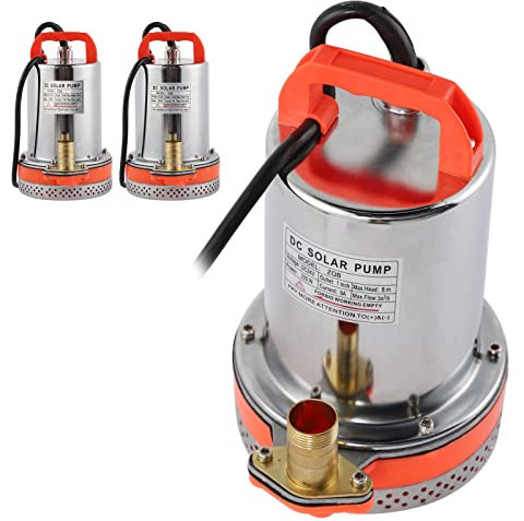 Topyond Kleine Batterie-Solar-Tauchpumpe Für Die Schwimmbadreinigung, 8 M Hub, 2,1 M Kabel, Gleichstrom(12V)