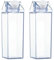 Fahibin 2 pcs Bottiglie in Cartone per Latte,bottiglie di acqua trasparenti riutilizzabili,Bottiglia per Il Latte Trasparente,500 ml, per picnic, campeggio, latte, succo d'arancia