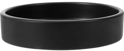 BESPORTBLE Plateau De Drainage Rond en Céramique pour Plantes Soucoupe sans Trous Noir Mat Petit Format