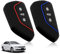 2 Pièces Couvercle de clé de Voiture en Silicone à 3 Boutons Couverture de Clé Étui pour Voiture Compatible avec VW Seat Leon MK 4 Golf 8 E-Golf ID3 ID4 GTI GTE Noir Rouge et Noir Bleu