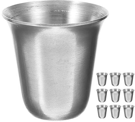 MAGICLULU 10pcs Chalice Communion Supplies Pint Cups Communion Cups Metal s Holy Steel for Holy Water Religious s Stainless Steel Silver