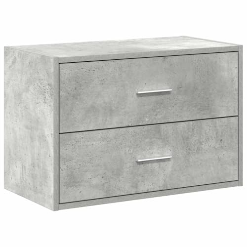 vidaXL Schrank mit 2 Schubladen Betongrau 60x31x40 cm Holzwerkstoff