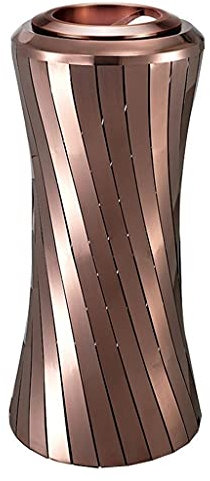 ABNNHK Cubo de Basura para Exteriores, Cubo de Basura Grande para Exteriores, Cubo de Basura Giratorio de Acero Inoxidable, Redondo, con Cubo de Basura Adecuado para Uso en el vestíbulo d