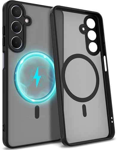 MyGadget Cover per Samsung Galaxy A15 5G [compatibile con MagSafe] - custodia ibrida magnetica per cellulare - guscio rigido trasparente in nero