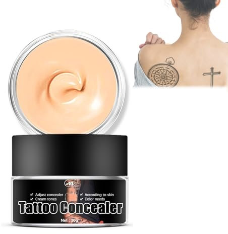 Eazerom 11 Tattoo Concealer Für Körper,Tattoo Abdeckung Creme,Tattoo Abdecken Wasserfest,Wasserdicht Tattoo Cover Hohe Abdeckung Concealer,Lang Anhaltend Body Concealer Primer Makeup,Scar Concealer