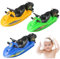 Bateau jouet, ensemble de jouets de bateau à moteur à remontage 3 pièces, bateaux jouets flottants en plastique pour baignoire, jouets de piscine pour enfants Bateau de bain à remontage pour enfants 3