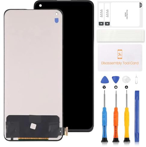 TFT Pantalla LCD para Oppo Realme GT 5G LCD Display para Realme GT 5G RMX2202 LCD Digitizer Assembly Touch Screen Kit de reemplazo con herramienta (6.43 Negro)