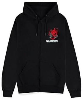 Cyberpunk 2077 Samurai Männer Kapuzenjacke schwarz S 60% Baumwolle, 40% Polyester Fan-Merch, Gaming