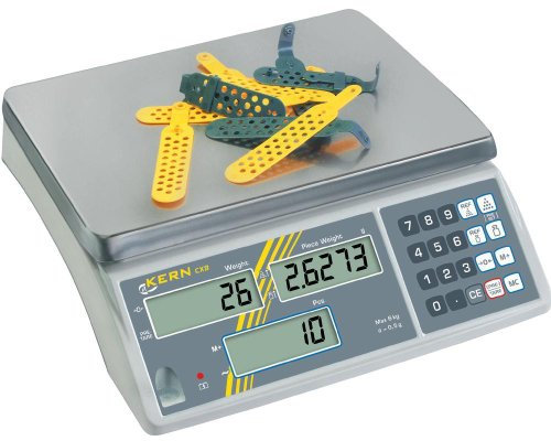 KERN | Zählwaage | Einsteigermodell | Wägebereich bis 30 kg | Ablesbarkeit 2 g | Wägeplatte 300 x 225 mm