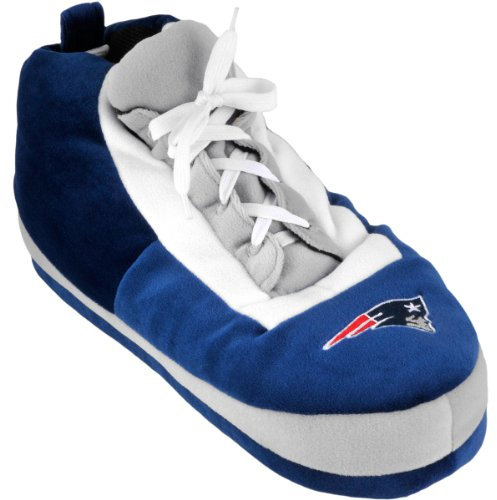 FOCO New England Patriots Sneaker Slipper mit eingewickeltem Logo, Größe L