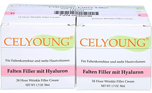 CELYOUNG® Falten Filler mit Hyaluron 100ml - Antifalten Creme - Gesichspflege Hautpflege für Gesicht, Hals und Dekolletee
