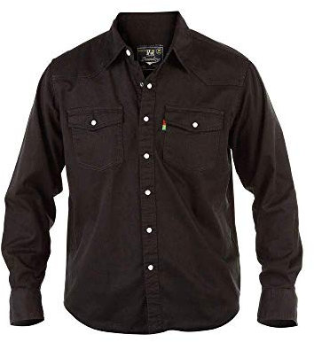 Mens Black Denim Shirt (3XL)