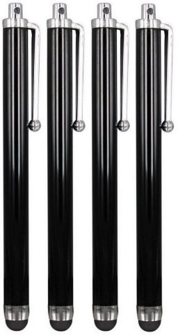 PENCILUPNOSE® 4 x BLACK Quality Touch Screen Stylus Pen compatible with iPhone, Samsung, Xiaomi, OnePlus, Pixel, Oppo, Huawei, Vivo, Realme, Nothing Tablets etc.