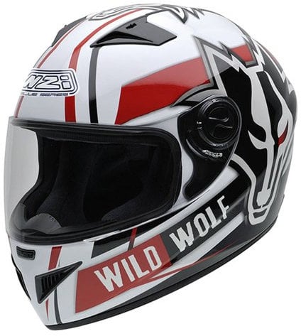 NZI Must Motorradhelm, Mehrfarbig, Weiß/Schwarz/Rot, 54(XXS)