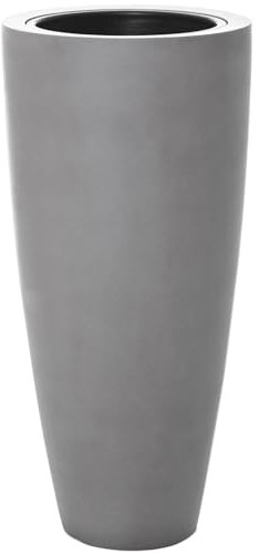 VIVANNO Pflanzkübel Pflanzgefäß Blumenkübel Fiberglas City Beton-Optik Grau - 100x47