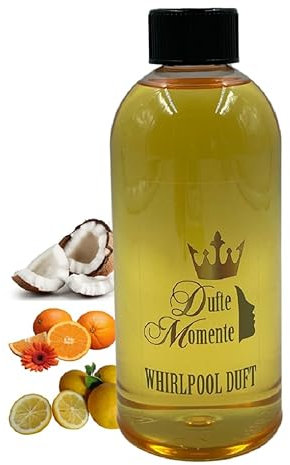 Dufte Momente | Whirlpool Duft 500ml | Kokos - Orange - Citrus | mit naturreinen und natürlichen ätherischen Ölen | kein Schaum | vegan und ohne Tierversuche
