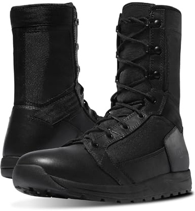 Danner Tachyon 8” Tactical Boots for Men - Ultralight Fast Drying Upper with Abrasion-Resistant Toe, Comfort Footbed, and Non Slip Traction Outsole, Polishable Black Hot - 9 D