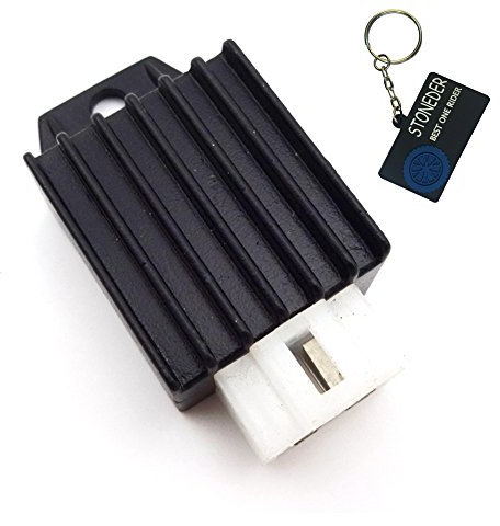 STONEDER Spannungsregler, 4-polig, 12 V, Gleichrichter für 50 CCM, 70 CCM, 90 CCM, 110 CCM, 125 CCM, 150 CCM Enduro, Geländemotorrad, Quad etc