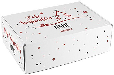 Herz & Heim® Geschenkverpackung zu Weihnachten mit Wunschtext Frohe Weihnachten