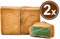 Carenesse Original Savon d'Alep 2 x 200 g, 95% d'huile d'olive et 5% d'huile de laurier, savon naturel fabriqué à la main selon la tradition et la longue maturation