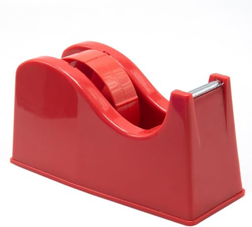 Klebebandabroller für den Schreibtisch, Tischabroller (passend für 2,5-cm- und 7,6-cm-Kerne) mit beschwerter, rutschfester Unterseite