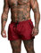 EDOTON Bañador para Hombre, Pantalones Cortos Impermeables Pantalones Cortos de Surf Pantalones de Natación (EU XL/Tag XXL, Rojo)