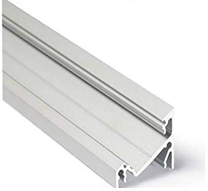LED Eckprofil 1m C14 Aluminium Silber für LED Streifen inkl. Abdeckung slide frost, für LED Bänder bis max. 14mm (Silber, 1m slide frost) auch für Philips Hue Lightstrip