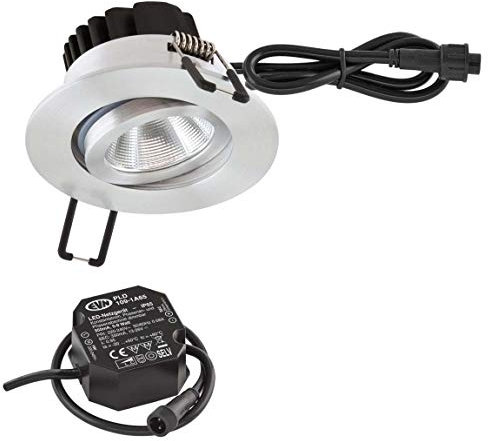 EVN Lichttechnik P-LED Einbauleuchte 230V 3000K alu/pol PC650N91402