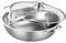 Pentola in Acciaio Inox con divisore, pentola Doppia per Cottura a Doppio Sapore, pentola a Doppia Divisione, pentola per zuppa a Due sapori per Piano Cottura a induzione,Divided Pot