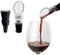 TenTen Labs Wine Aerator Pourer and Wine Stopper (2-Pack) - Wine Saver - Wine Aerator and Re-Corker - Gift Box Included (Black)