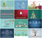Weihnachtspostkarten Set Weihnachtskarten Weihnachten Modern Postkarten 50 Stück Kunst Nostalgie Tannenbaum (Modern Art, 50)